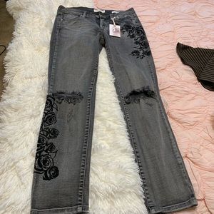 Juniors Jessica Simpson destructed jeans